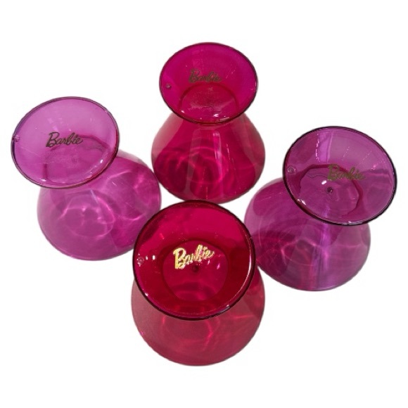 Set of 4 Barbie x Dragon Glassware Stemless Martini Glasses 7 oz - Picture 4 of 7